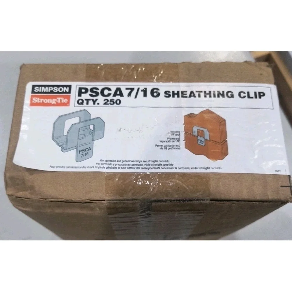 Simpson Strong-Tie PSCA 7/16-in. 20-Gauge Galvanized Panel Sheathing Clip 250